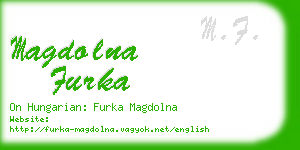magdolna furka business card